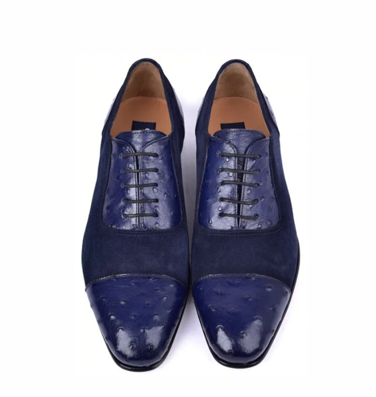 Corrente 6708 Cap-Toe Lace-Up Oxford - Navy