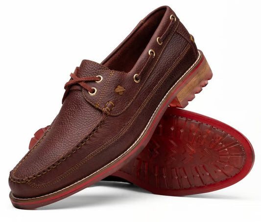 Marco Di Milano Amalfi Wine Premium Calf Leather Boat Shoes