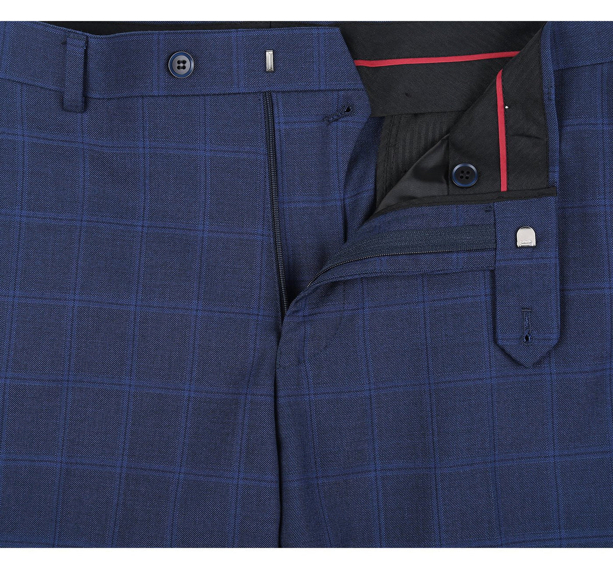 292-6 Men's Slim Fit 2-Piece Single Breasted Check Dress Suit
