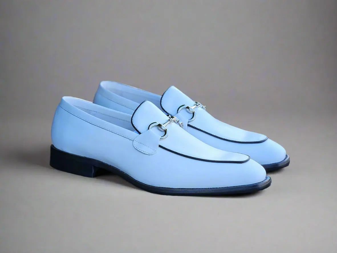 Carrucci Burnished Calfskin Horsebit Loafer