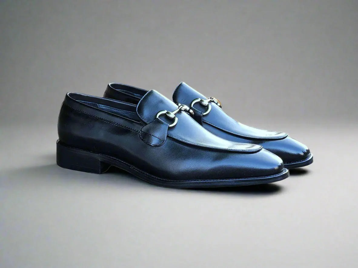 Carrucci Burnished Calfskin Horsebit Loafer