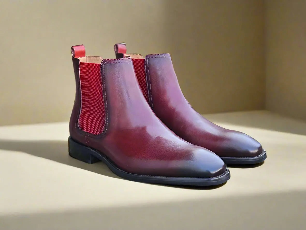 Carrucci Calfskin Leather Chelsea Boot
