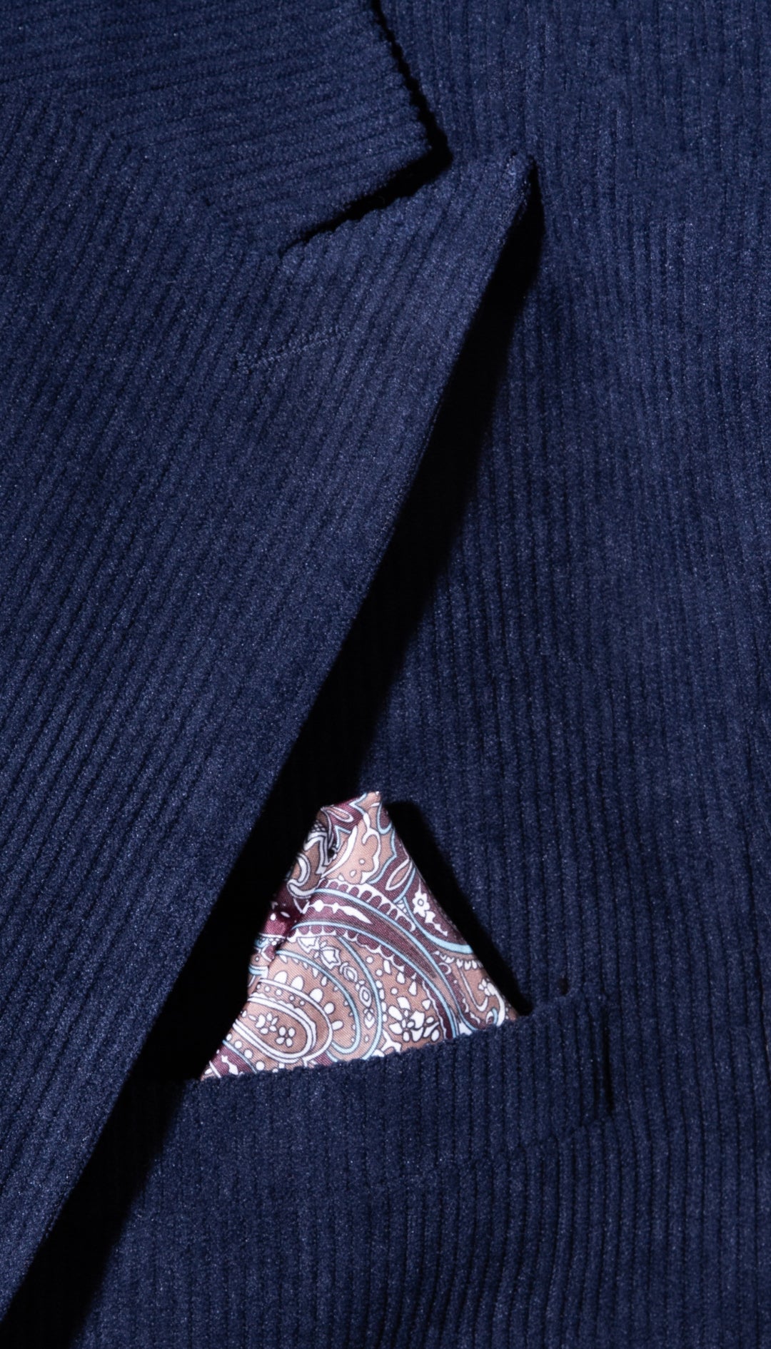 Mens Fall Fabric Cotton corduroy Suit - Winter Jacket and Pants in Color "Navy"