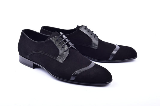 Corrente 2432 Suede Lace-Up - Black