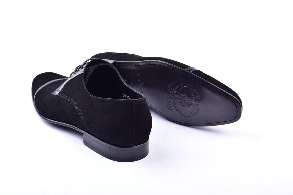 Corrente 2432 Suede Lace-Up - Black