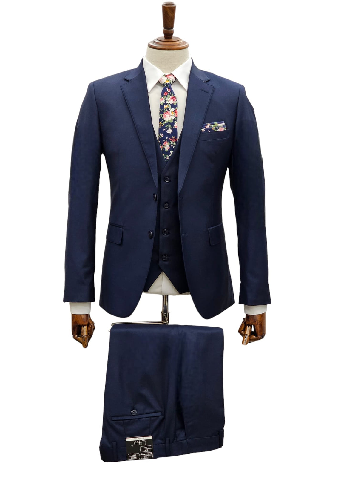 Effetti Suit Designer - 2 button Notch Lapel slim fit EF2N+V-8129 NAVY
