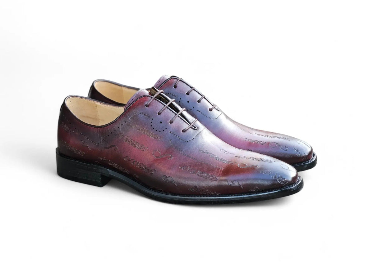 Carrucci Embossed Wholecut Oxford