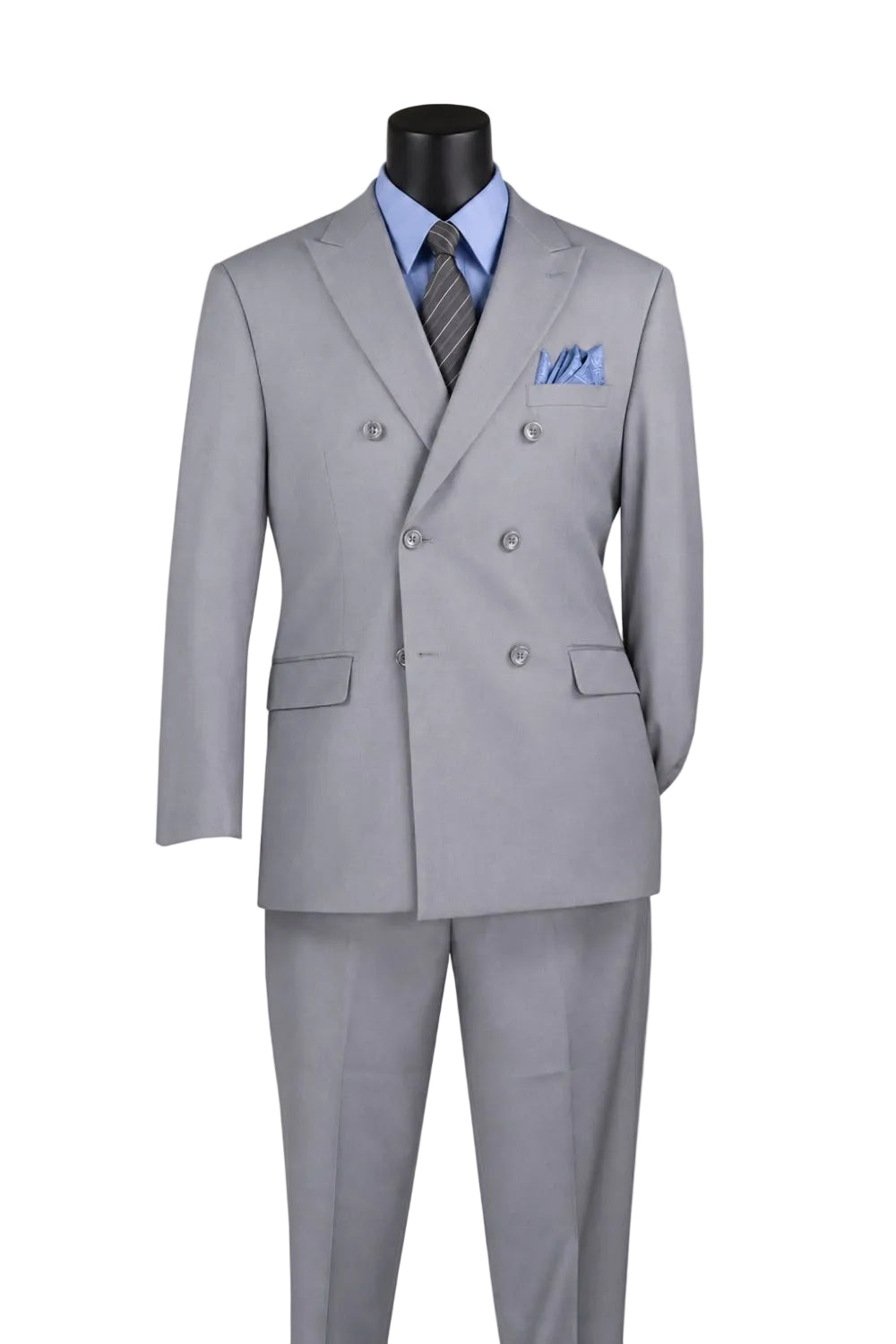 Ramses Collection - Regular Fit Double Breasted 2-Piece Suit with Adjustable Waistband Pants