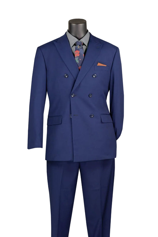 Ramses Collection - Regular Fit Double Breasted 2-Piece Suit with Adjustable Waistband Pants