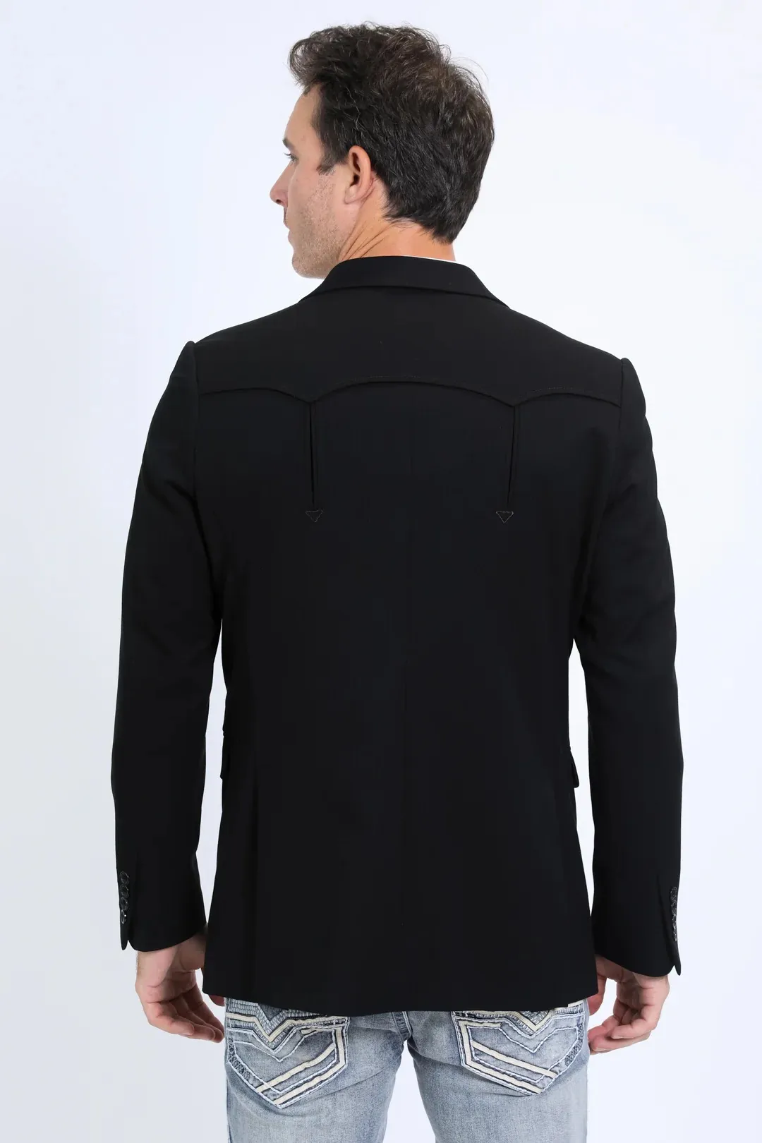 Black Western Sport Coat for Men – Bold Casual Blazer