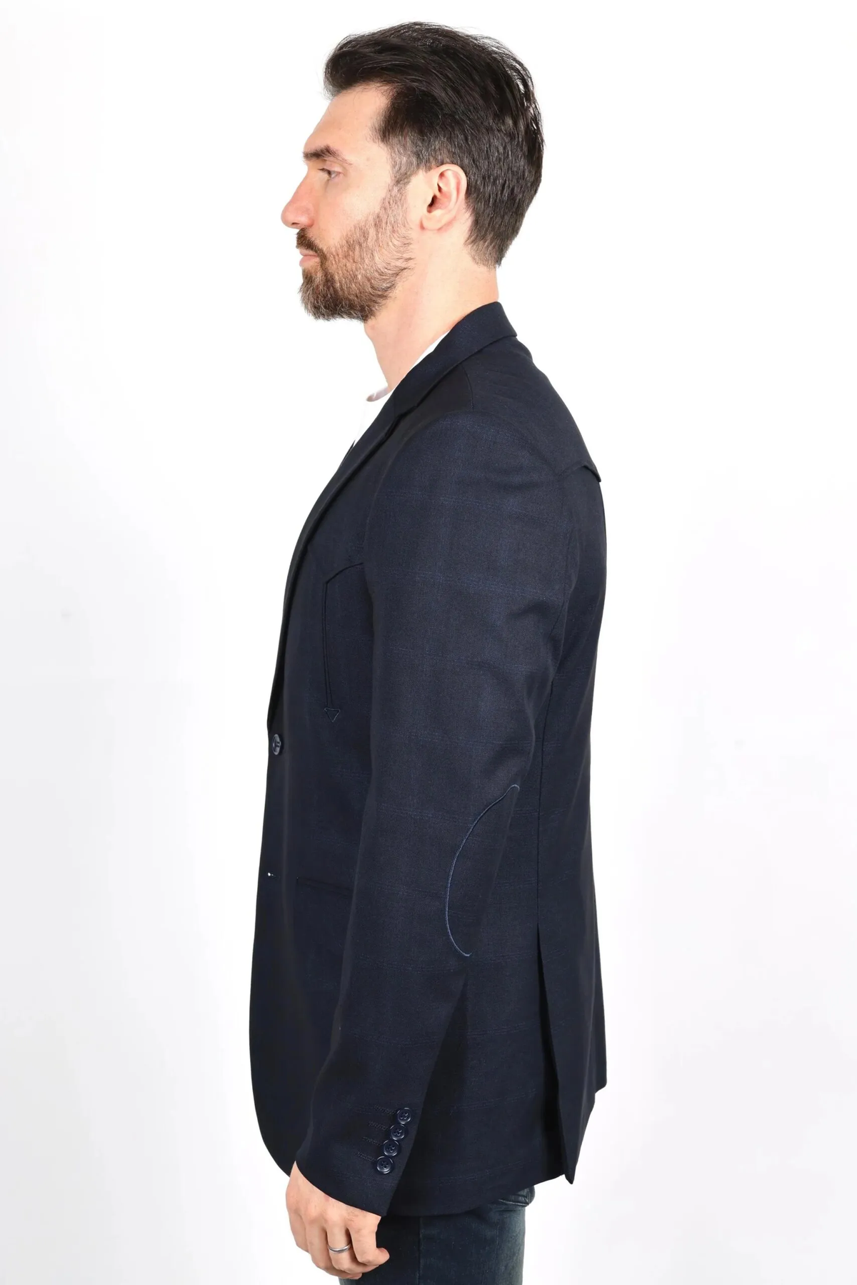 Mens Navy Western Blazer – Stylish Frontier Sport Coat