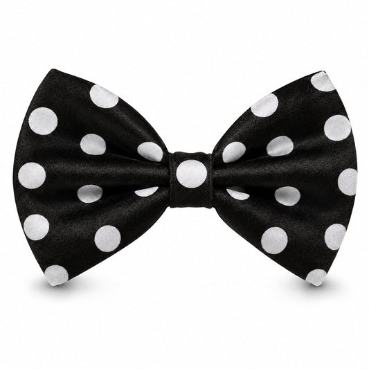 Mens Bowtie Tie - Bow Tie in Color Black and White