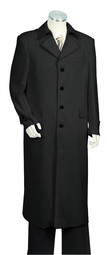 Men's 3 Piece Vested Black Zoot Suit