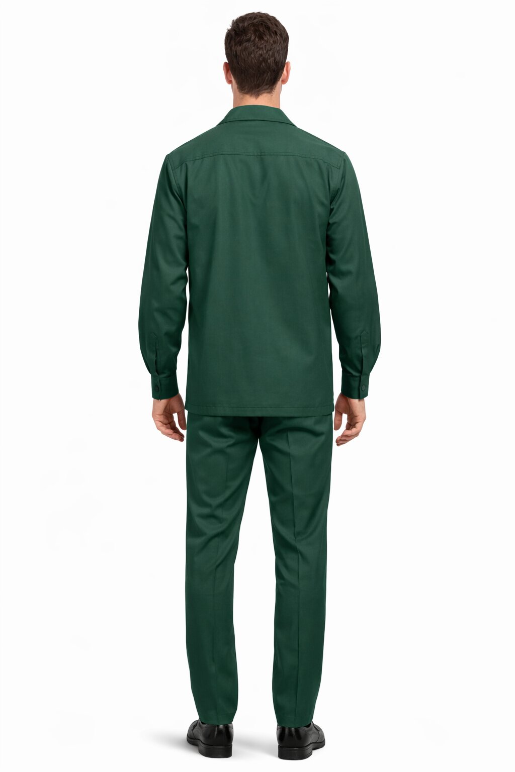 Mens Luxury Hunter Green Wool Two-Piece Leisure Walking Suit