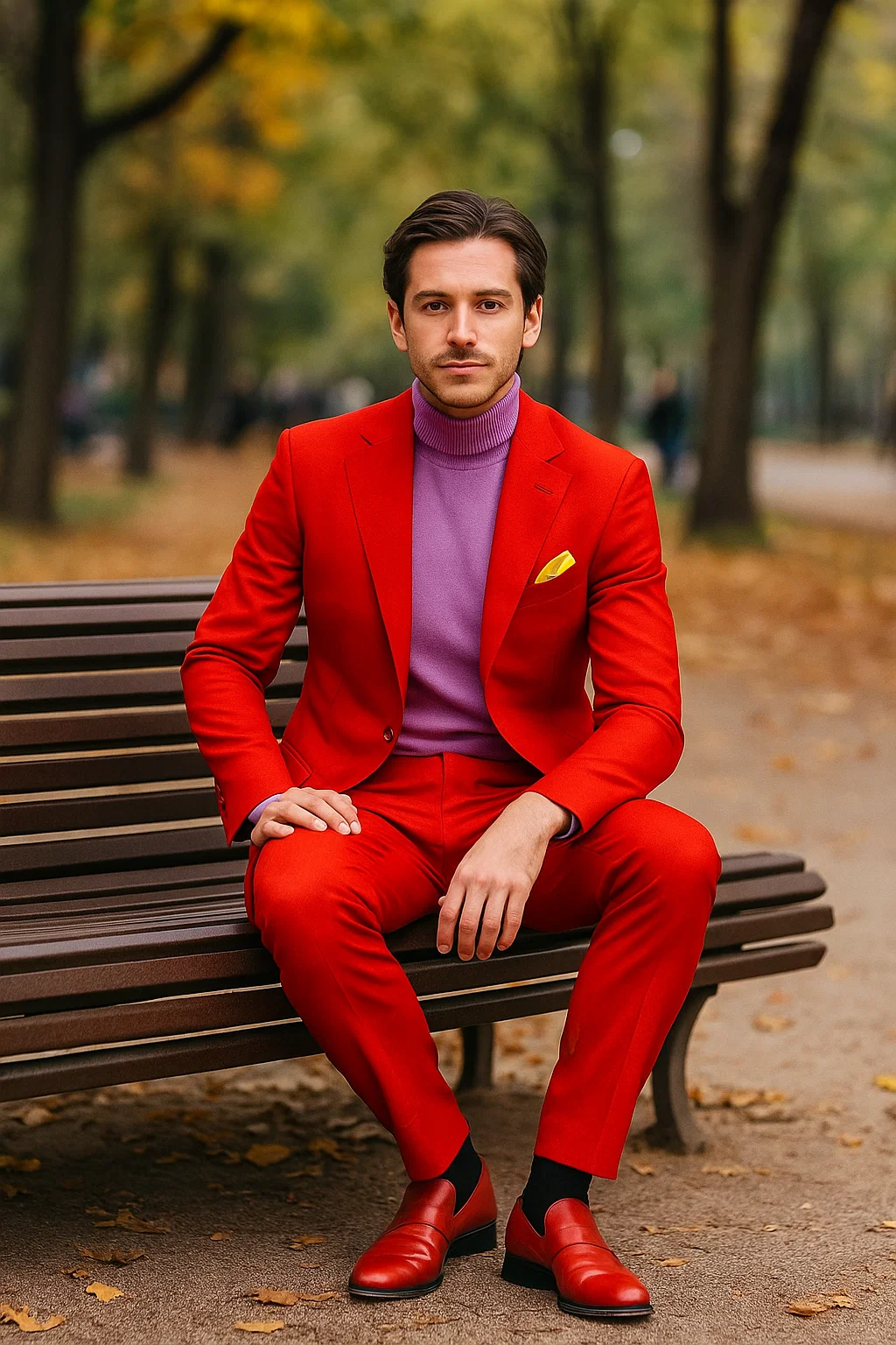 Discounted Jacket and Pants 2 Button Cheap Priced Business Suits Clearance Sale Hot Mens Red Suit
