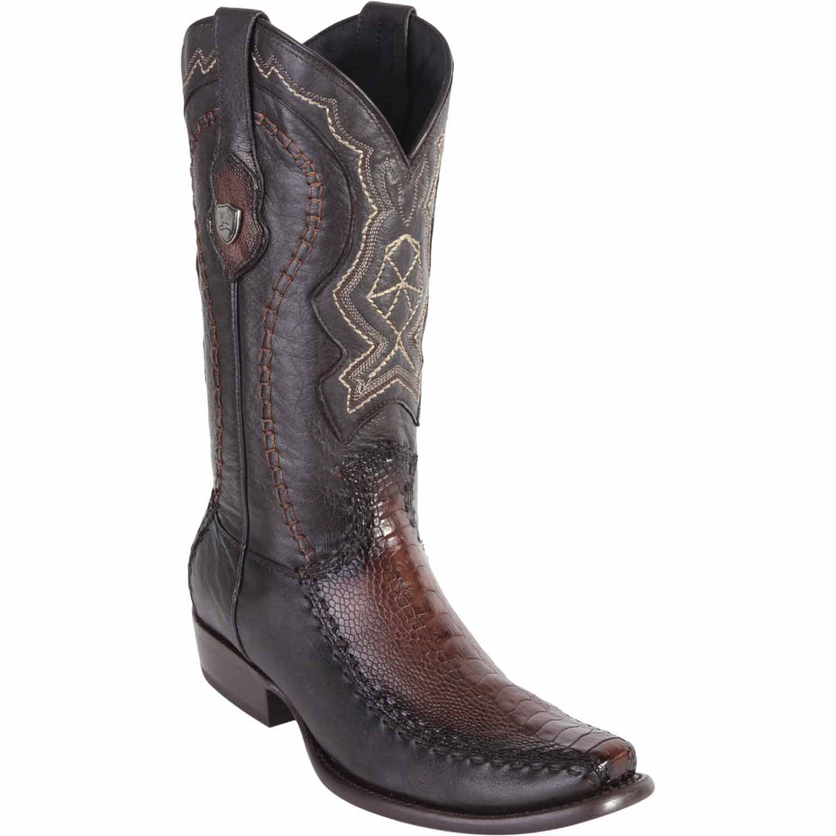 Men's Wild West Ostrich Leg with Deer Dubai Toe Boots 279F05