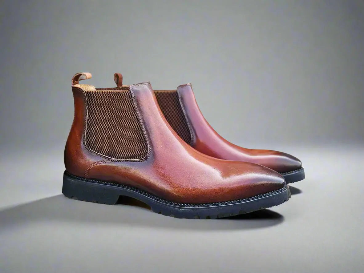 Carrucci Patina Chelsea Boot Lug Sole