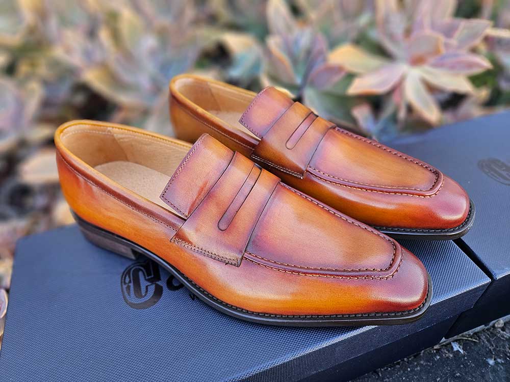 Carrucci Patina Finished Penny Loafer