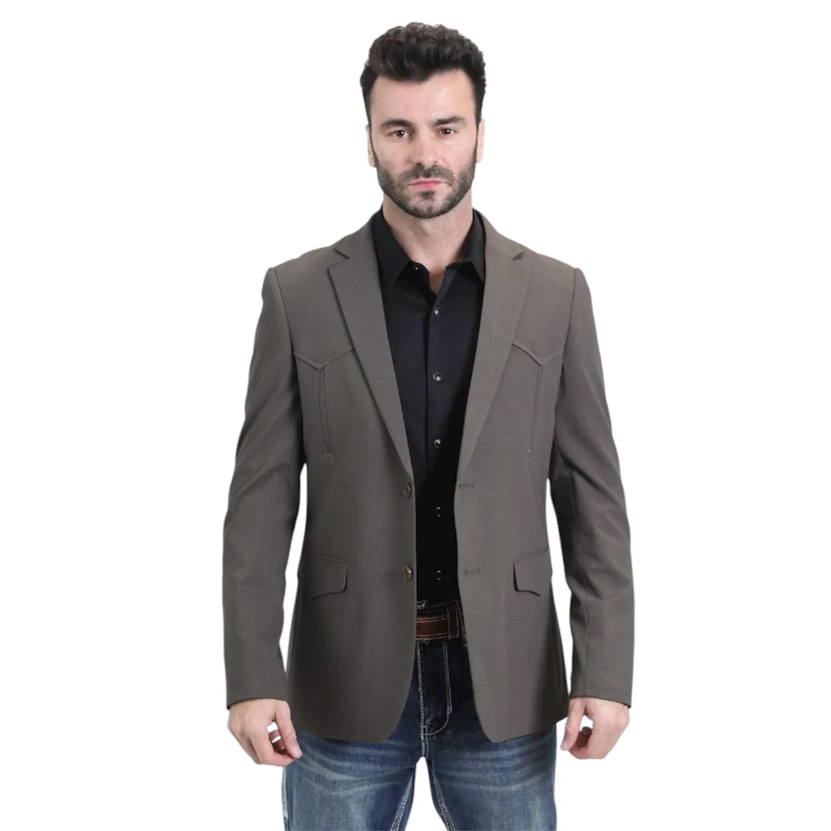 Dark Brown Western Sport Coat for Men – Smart Casual Blazer