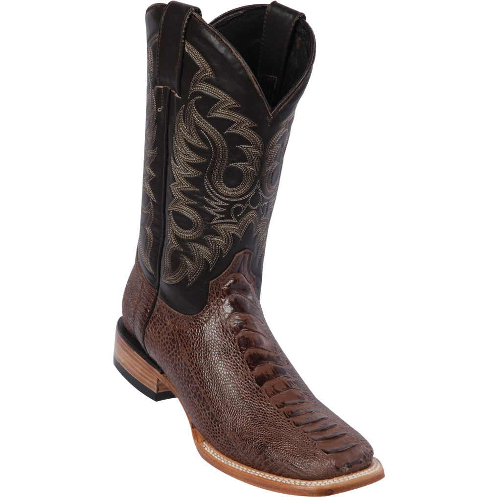 Mens Ostrich Leg Print Boots