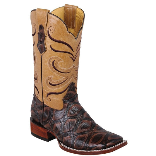 Brown Pirarucu Print Boots