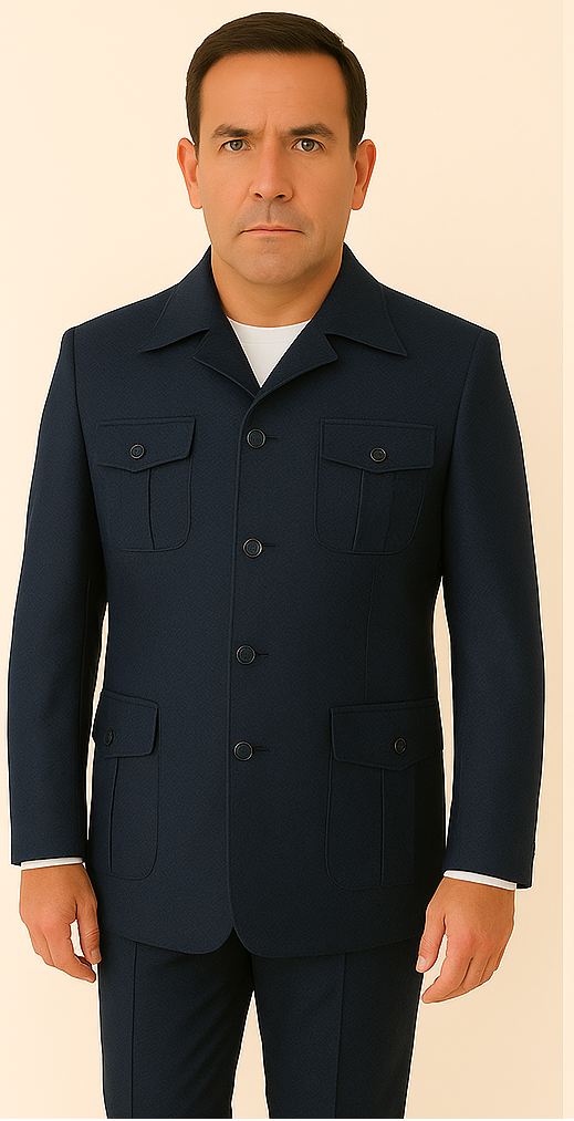 Rossi Man DUKE RM1768 â€“ Slim Fit Navy 3-Piece Suit for Men | Stylish Formalwear