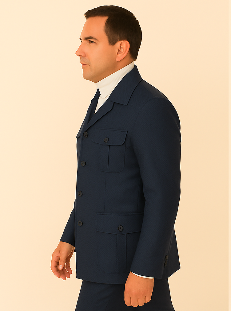 Rossi Man DUKE RM1768 â€“ Slim Fit Navy 3-Piece Suit for Men | Stylish Formalwear