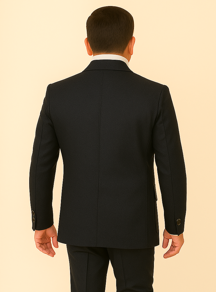 Rossi Man DUKE RM1769 â€“ Slim Fit Black 3-Piece Suit for Men | Modern Formalwear