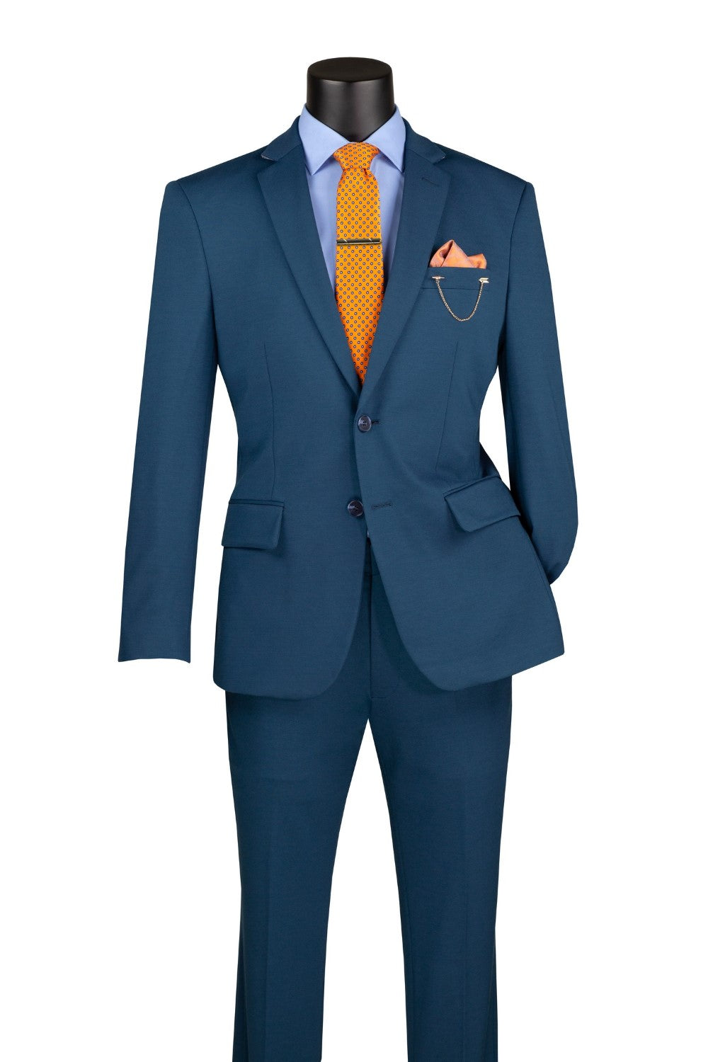 Slim Fit 2-Piece Stretch Fabric Suit with Adjustable Waistband