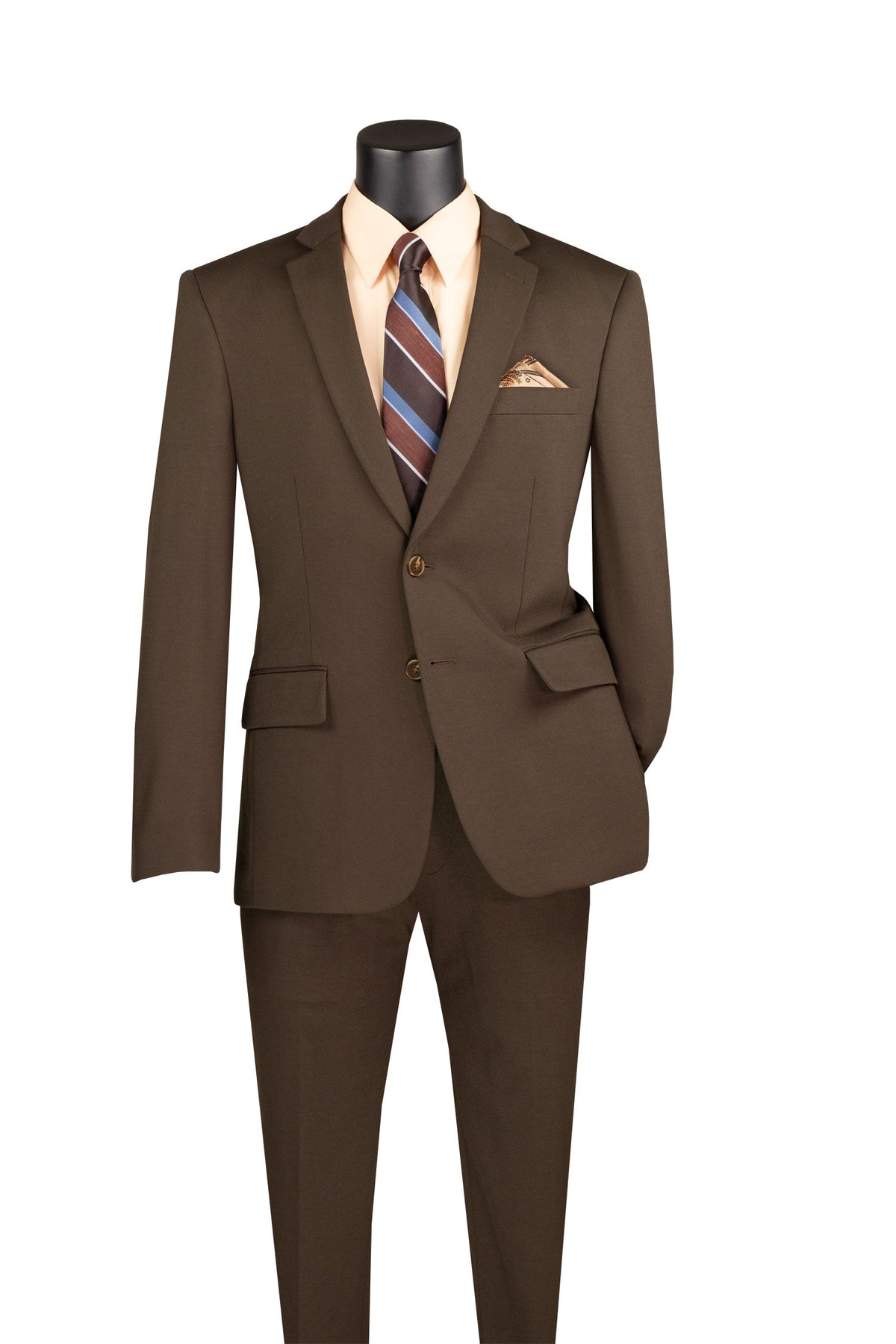 Slim Fit 2-Piece Stretch Fabric Suit with Adjustable Waistband