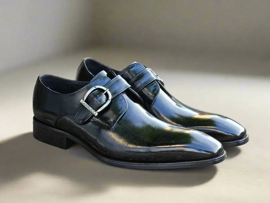 Carrucci Signature Buckle Monk Strap Shoe