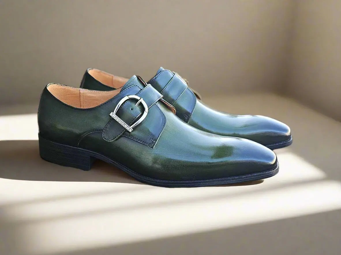 Carrucci Signature Buckle Monk Strap Shoe