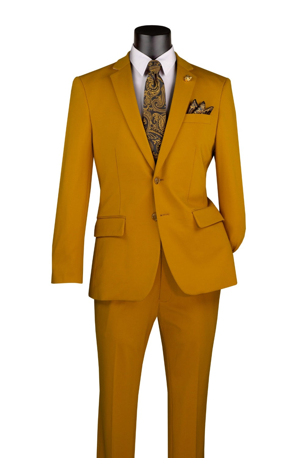 Slim Fit 2-Piece Stretch Fabric Suit with Adjustable Waistband