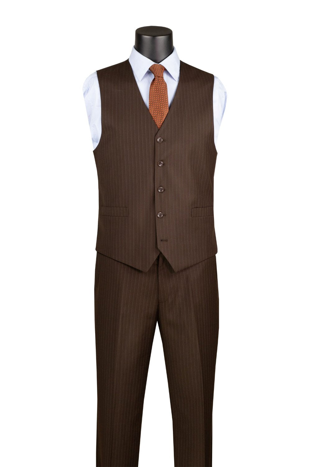 Sovana Collection - Regular Fit 3-Piece Suit 2 Button Tone-on-Tone Stripe
