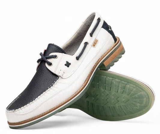 Marco Di Milano Amalfi Navy / White Premium Calf Leather Boat Shoes