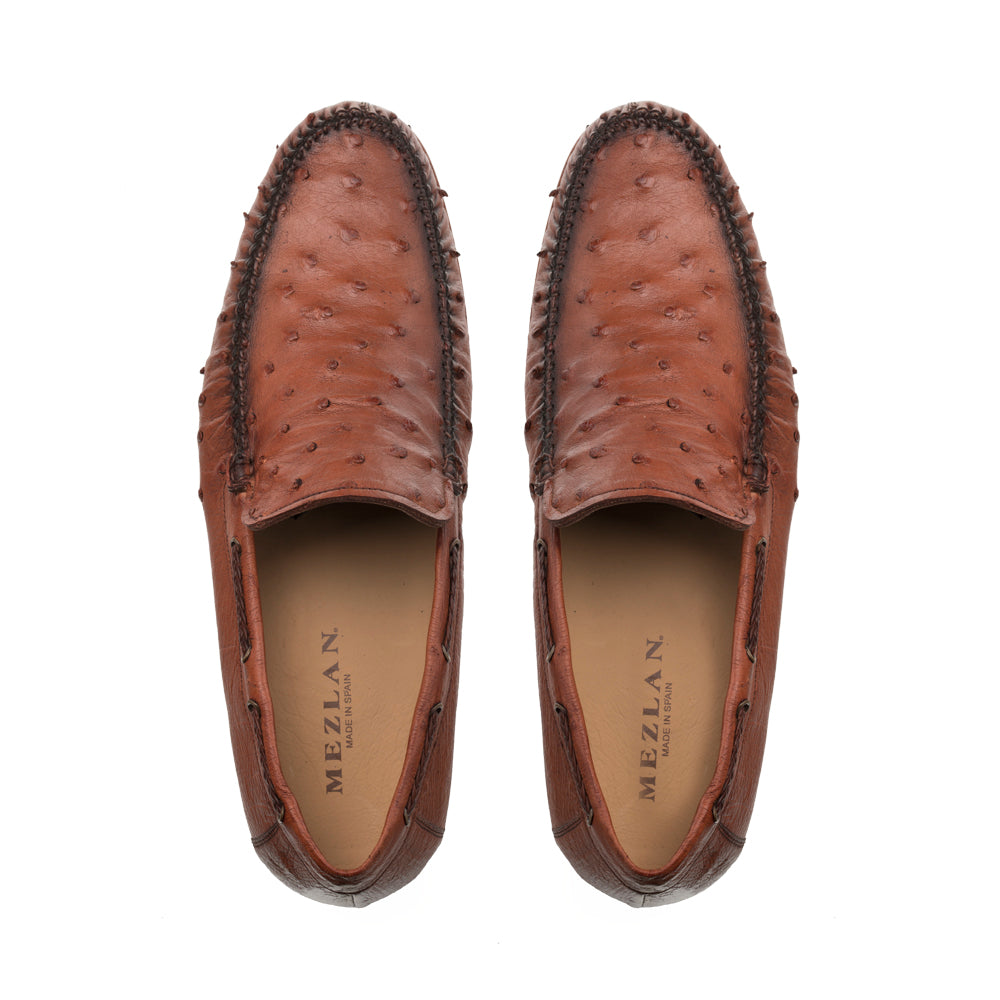 Mezlan Genuine Ostrich Moccasin Slip On