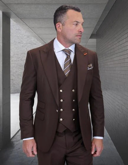 Statement Men's 3 Piece 100% Wool Fashion Suit - Bold Colors