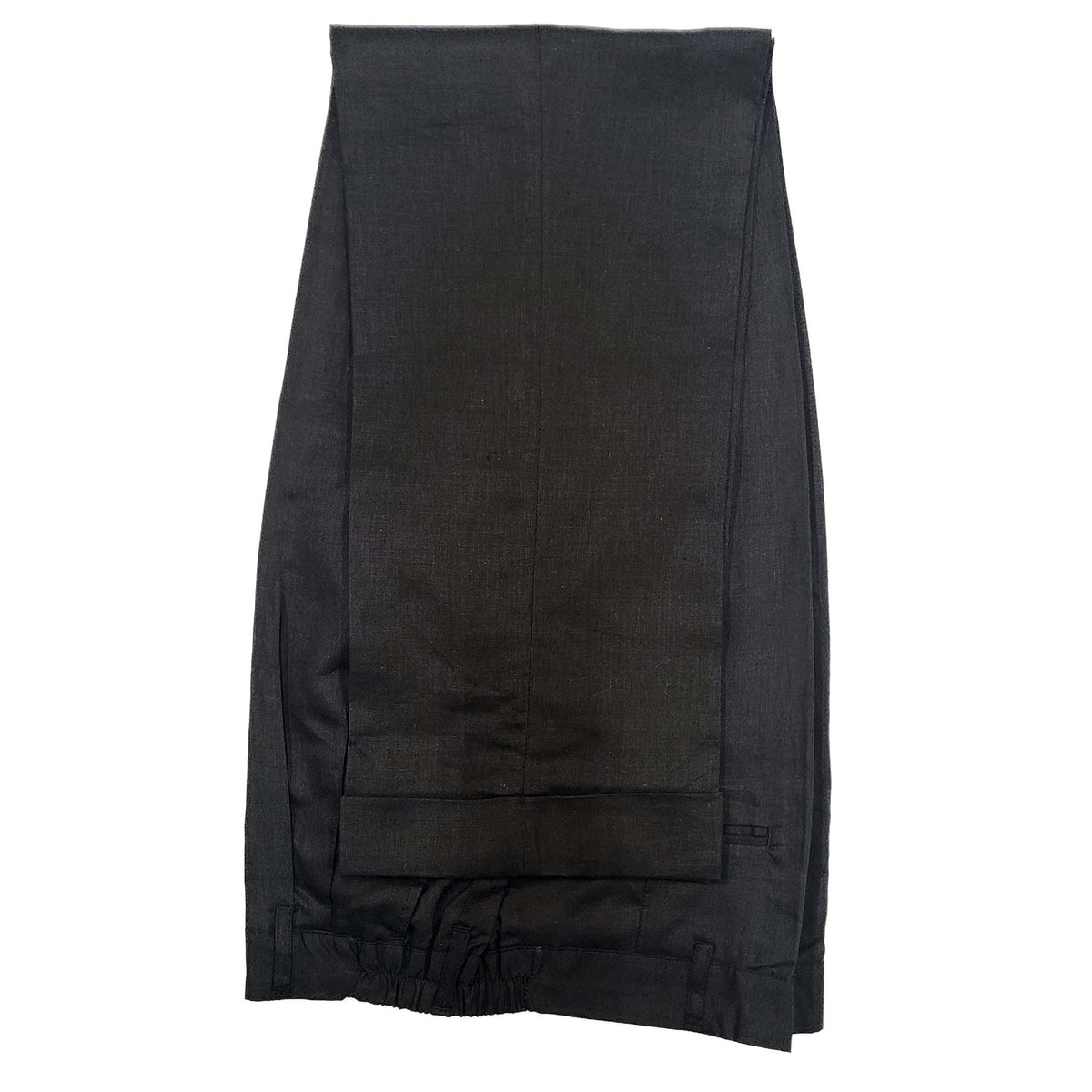 Mens Black Linen Shirt and Pants Casual Outfit Set