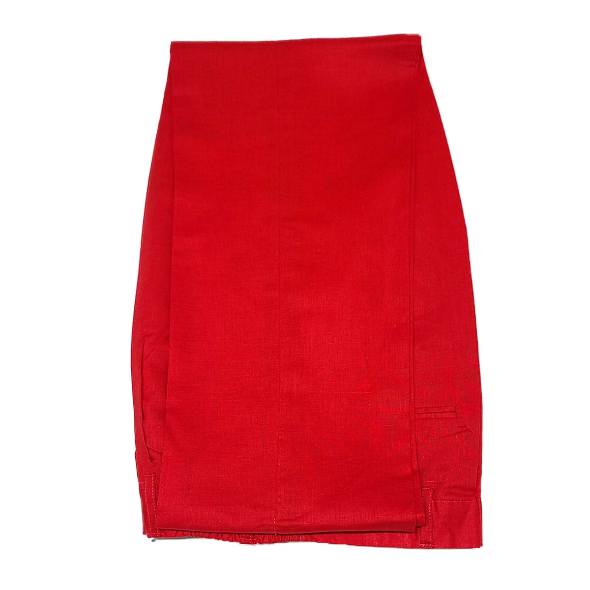 Mens Red Linen Shirt and Pants Casual Outfit Set