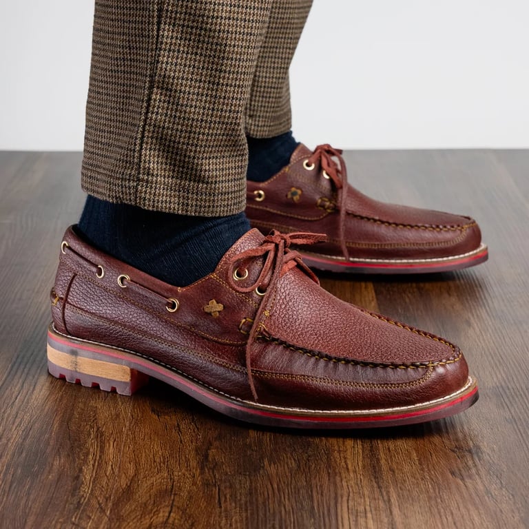 Marco Di Milano Amalfi Wine Premium Calf Leather Boat Shoes