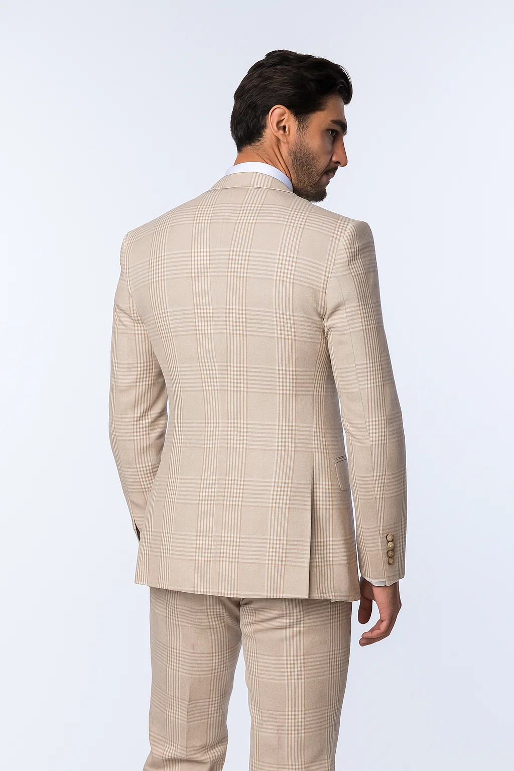 Suits With Baggy Pleated Pants - Wide Leg Pants 100% Wool - Classic Fit by Rossiman