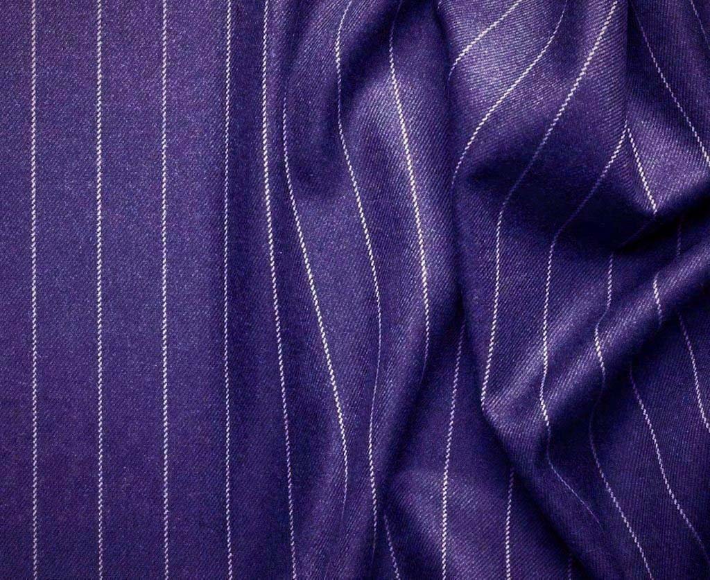 Rockefeller Collection - Double Breasted Stripe Suit Purple Regular Fit 2 Piece