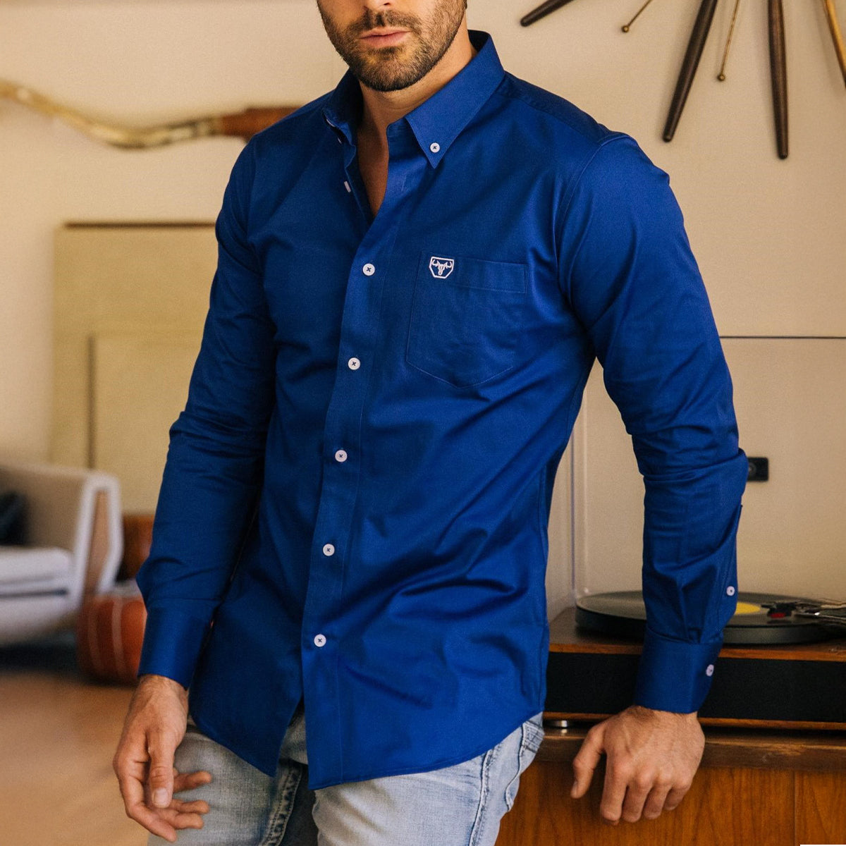 Mens Single Pocket Modern Fit Shirts