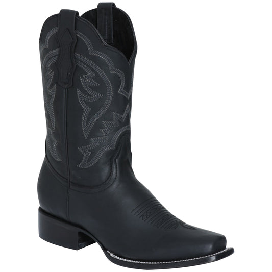 Rodeo Black Square Toe Cowboy Boots