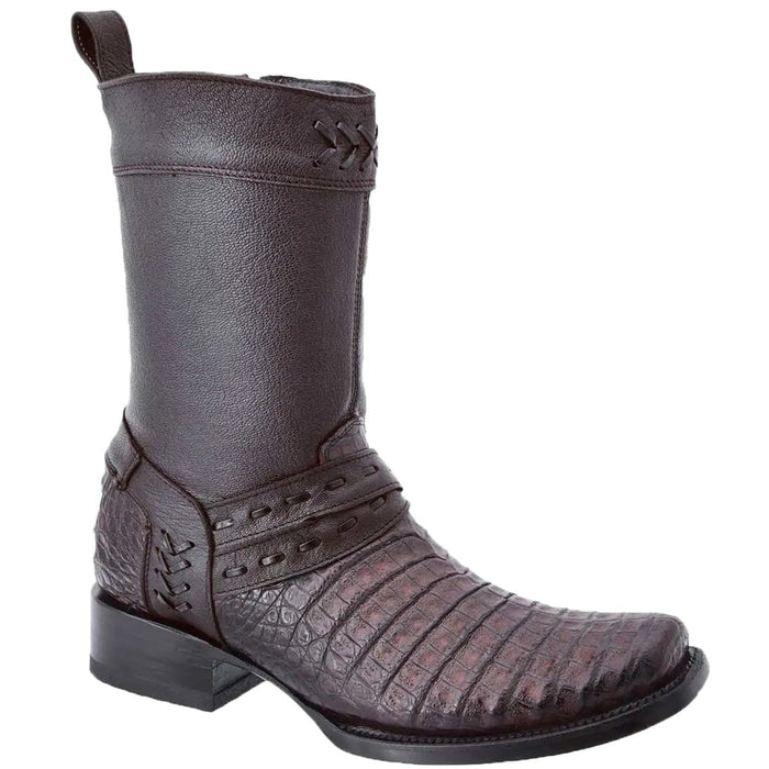 Botas de Cocodrilo Caiman Panza Original Horma Cuadrada