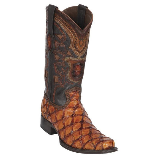 Botas de Pescado Pirarucu Original en Horma Europea Cuadrada