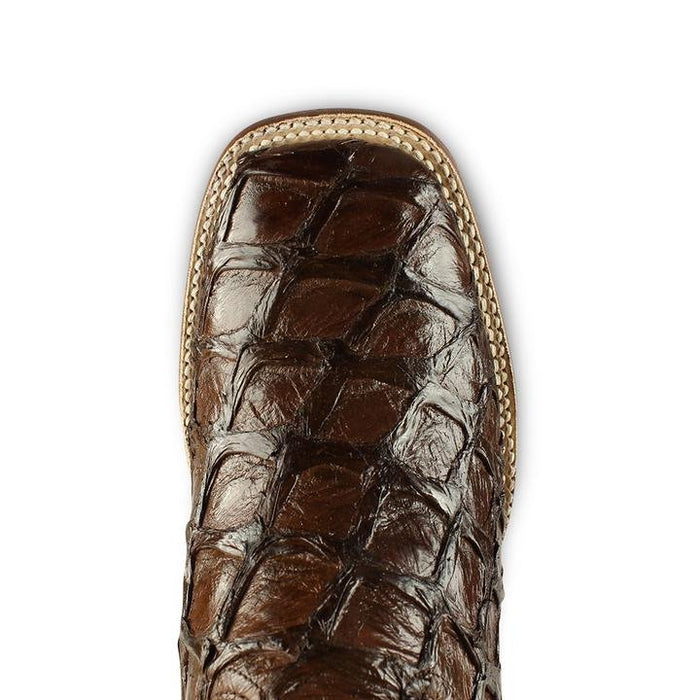 Botas de Pescado Pirarucu Original en Horma Rodeo Cuadrada LAB