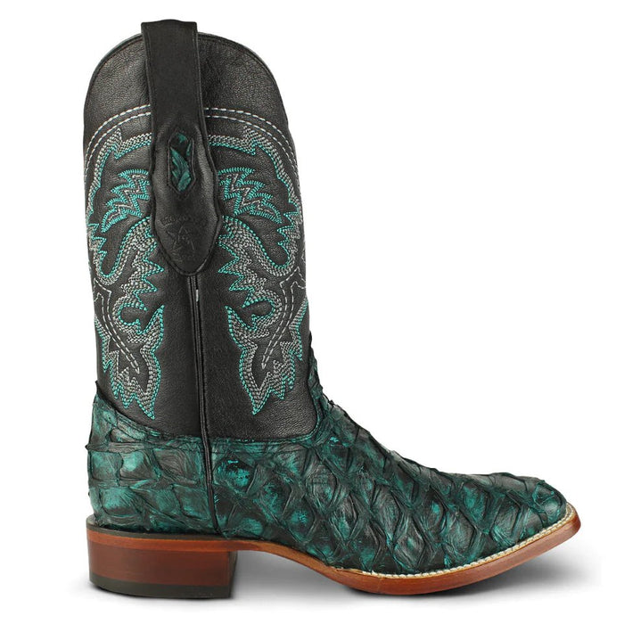 Botas de Pescado Pirarucu Original en Horma Rodeo Cuadrada