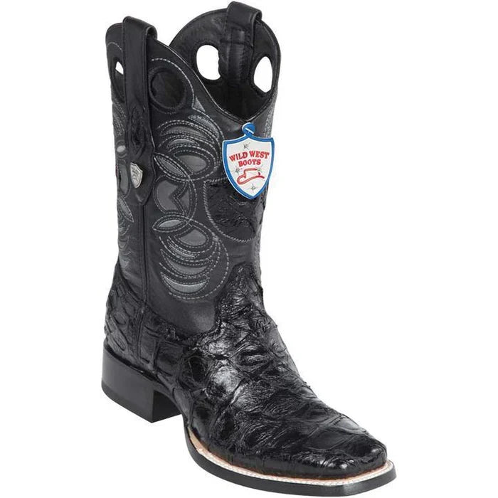 Botas de Pescado Pirarucu Original en Horma Rodeo Cuadrada WW