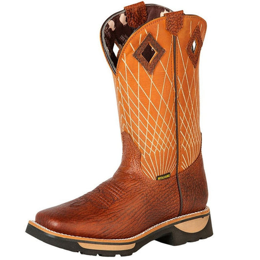Botas de Trabajo de Cuero Original Horma Rodeo Color Miel GEN